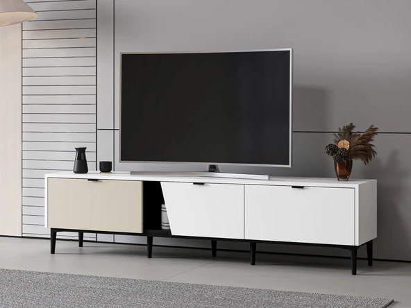 Minar Yelena Tv-Beyaz-Siyah-Kumtaşı - Resim 3