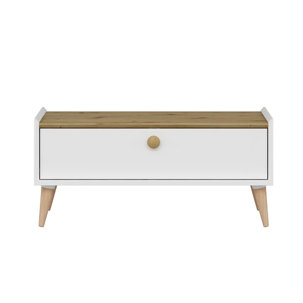 Minar Mitra Orta Sehpa-Beyaz-Artisan - Resim 4