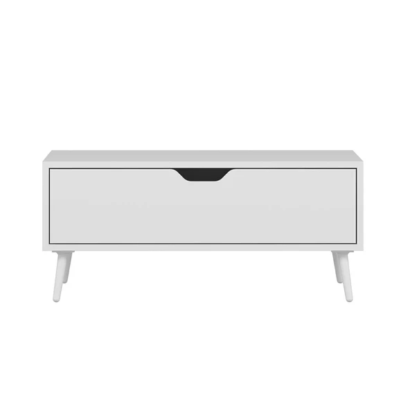 Minar Elina Ayaklı Orta Sehpa- Beyaz-Beyaz - Resim 6