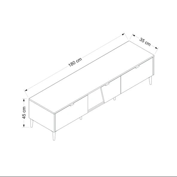 Minar Yelena Tv-Beyaz-Siyah-Kumtaşı - Resim 8