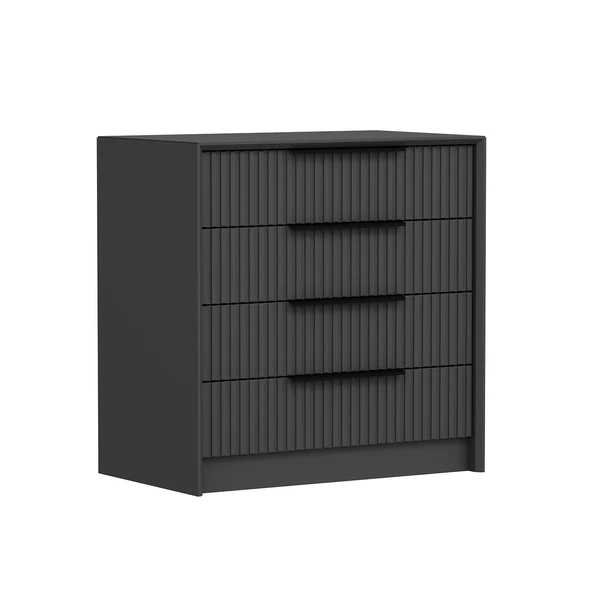 Minar Kale Luxe Soft 4Ç Mbrn Şifonyer-Antrasit - 4