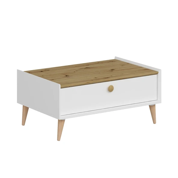 Minar Mitra Orta Sehpa-Beyaz-Artisan - Resim 5