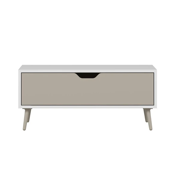 Minar Elina Ayaklı Orta Sehpa- Beyaz-Kumtaşı - Resim 8