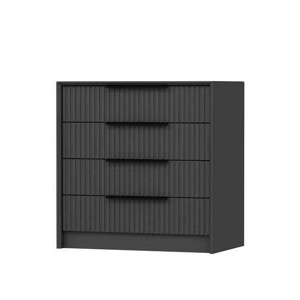 Minar Kale Luxe Soft 4Ç Mbrn Şifonyer-Antrasit - 6