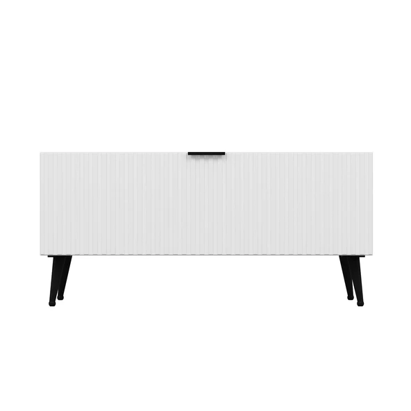 Minar Kale Orta Sehpa Plus - Beyaz Beyaz - Resim 4