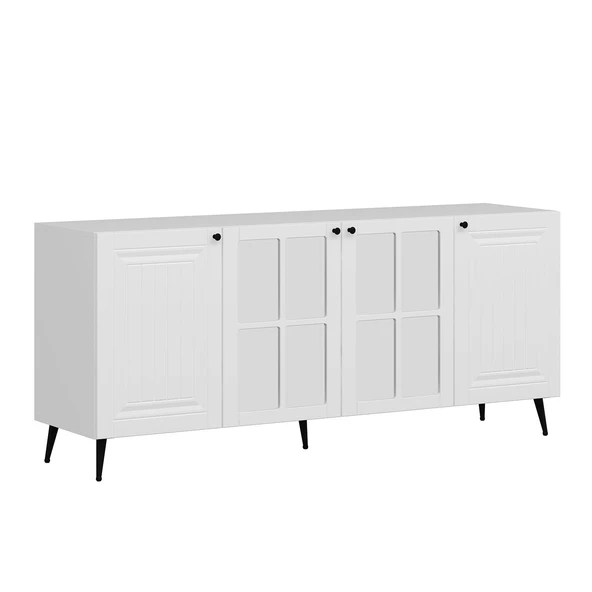 Minar Kale İlkbahar Set1 Tv + Orta Sehpa + Aynalı Konsol Beyaz - Resim 4