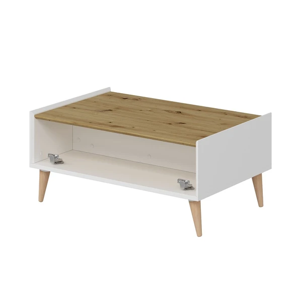 Minar Mitra Orta Sehpa-Beyaz-Artisan - Resim 6