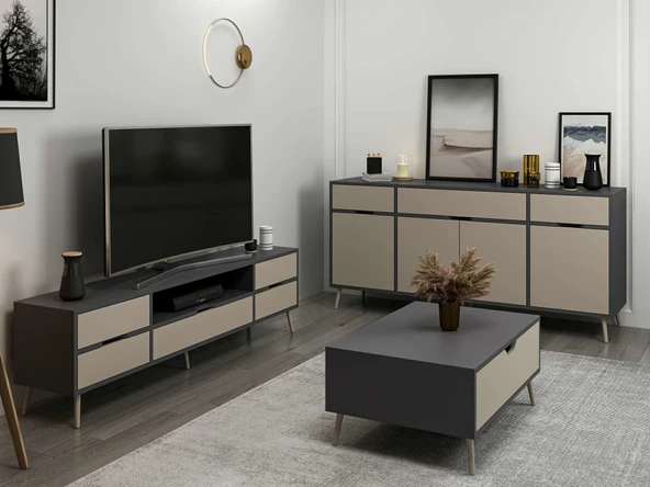 Minar Elina Set1 Antrasıt-Kumtaşı - Resim 2