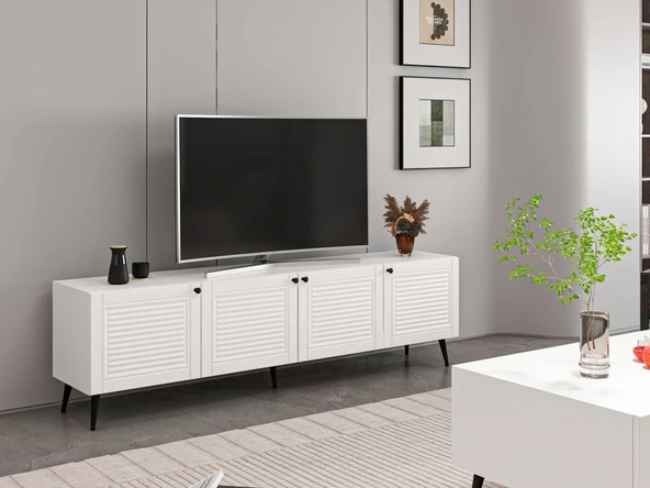 Minar Kale Tv Ünitesi Pandora - Beyaz Beyaz - Resim 3