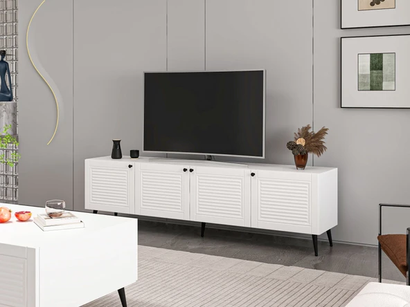 Minar Kale Tv Ünitesi Pandora - Beyaz Beyaz - Resim 2