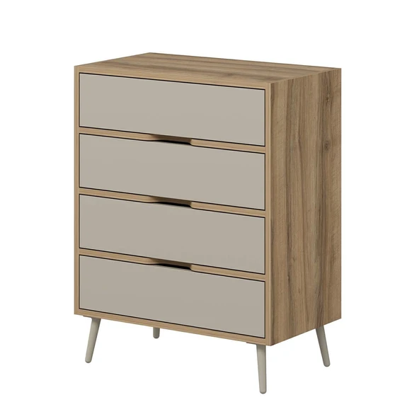 Minar Elina Ayaklı Şifonyer Dore-Kumtaşı - Resim 7