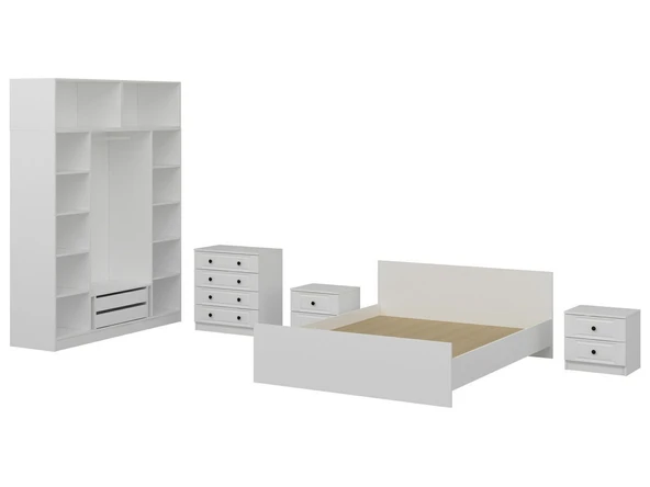 Minar Kale210 Yatak Odası Set 74 Beyaz Mebran - Resim 5