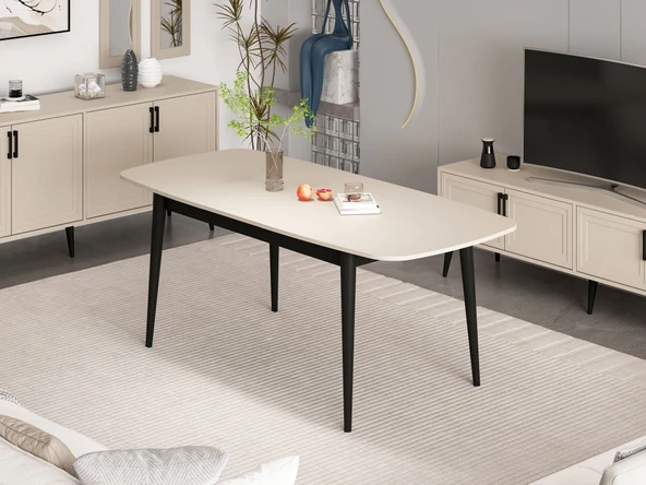 Minar Kg5353-Prıme Yemek Masası-Kumtası-Siyah - 2