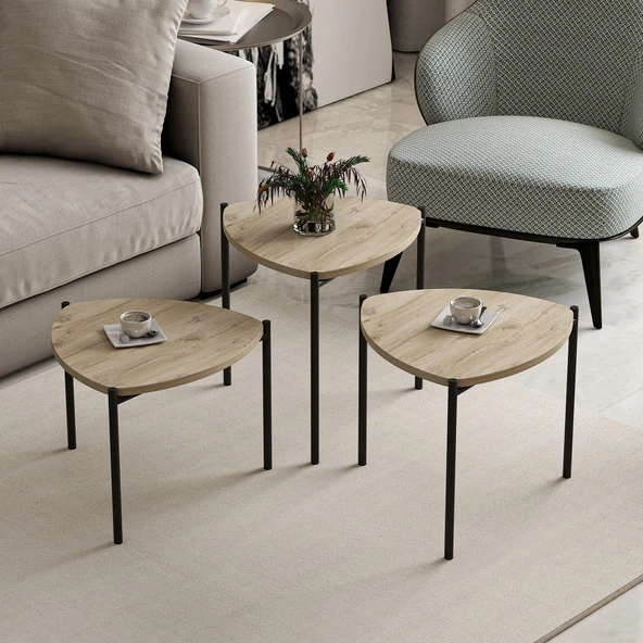 Minar Lenny Zigon Sehpa 3 Lü-Senza - Resim 3