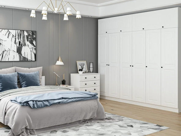 Minar Kale190 Yatak Odası Set 76 Beyaz Mebran - Resim 3