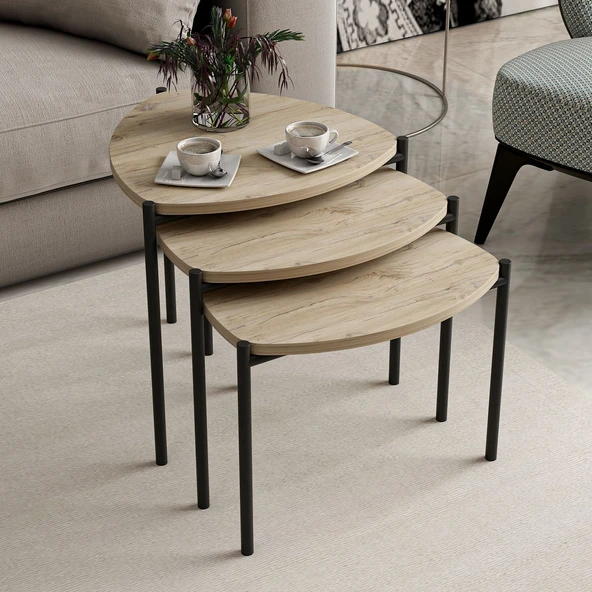 Minar Lenny Zigon Sehpa 3 Lü-Senza ürün görseli