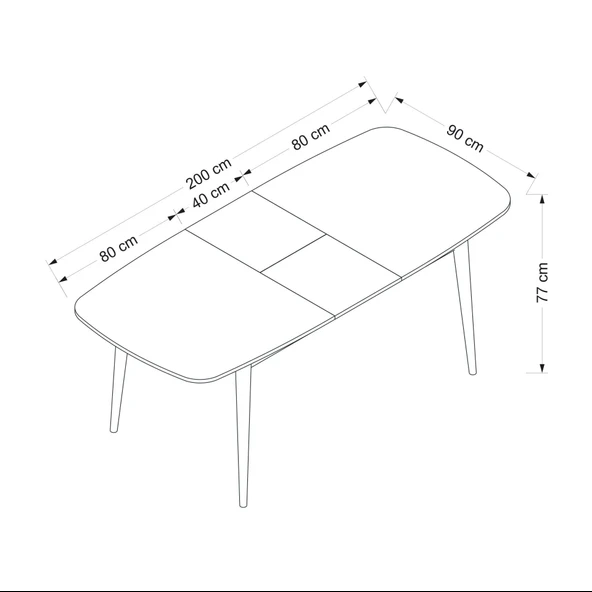 Minar Kg5353-Prıme Yemek Masası-Kumtası-Siyah - 8