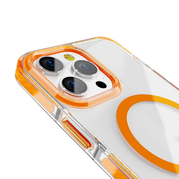 iPhone 15 Pro Kılıf Magsafe Şarj Özellikli Airbagli Takılabilir Askı Aparatlı Nana Kapak Siyah - 3