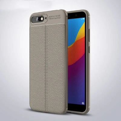 Huawei Y6 2018  Kılıf Yoğun Silikon Malzemeli Uzun Ömürlü Niss Premium Kapak Gri