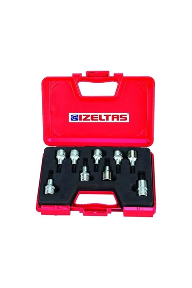 İzeltaş 1/2'' Lokmalı Tork Uç Takımı 9 Parça ürün görseli
