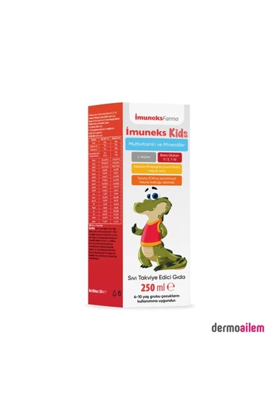 Imuneks Farma İmuneks Kids Multivitamin ve Mineraller Takviye Edici Gıda 250 ml