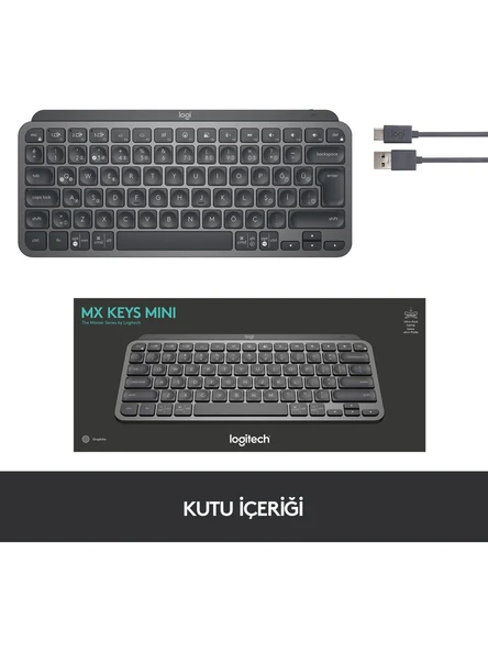 Logitech MX Keys Mini 920-010504 TKL Q Kablosuz Klavye - 7