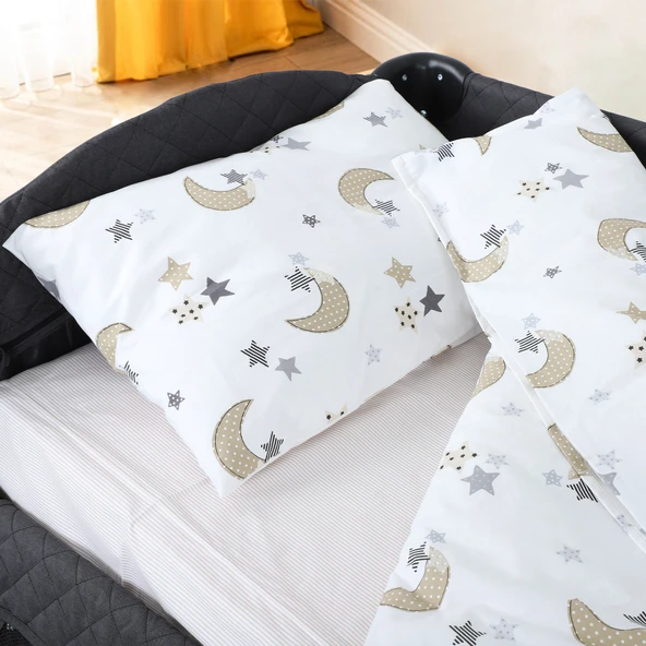 Huggy %100 Pamuk 130x80 Park Yatak Beşik Bebek Nevresim Takımı - 4