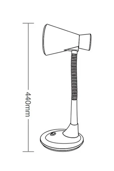 Büyük Boy Akrobatik Masa Lambası - Kitap Okuma, Ders Çalışma ve Gece Lambası, Max 10W Ampül - 2