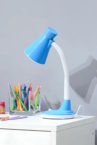 Büyük Boy Akrobatik Masa Lambası - Kitap Okuma, Ders Çalışma ve Gece Lambası, Max 10W Ampül - 4