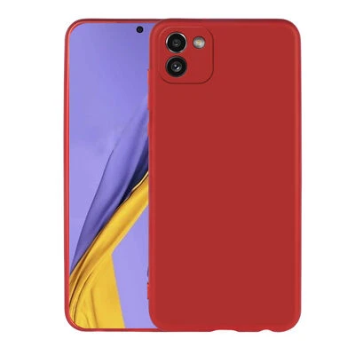 Samsung Galaxy A03 Kılıf Esnek Premier Silikon Kapak Kırmızı
