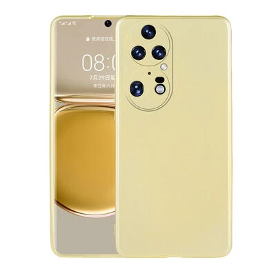 Huawei P50 Pro Kılıf Esnek Premier Silikon Kapak Gold