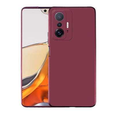 Xiaomi Mi 11T 5G Kılıf Esnek Premier Silikon Kapak Bordo