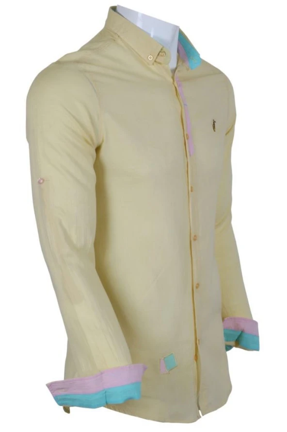 Erkek Yazlık Gömlek Dar Kesim RAR00790 - 3