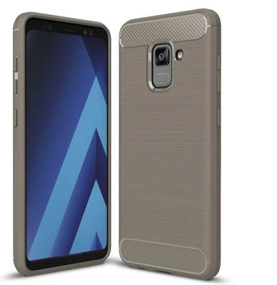 Samsung Galaxy A8 Plus 2018 Ultra Koruma Sağlayan Şık Room Silikon Kılıf Gri