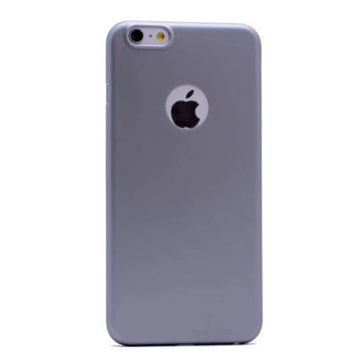 iPhone 7 Plus Ultra İnce Transparan Yapılı Süper PP Silikon Kılıf Gri