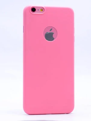 iPhone 7 Ultra İnce Transparan Yapılı Süper PP Silikon Kılıf Pembe