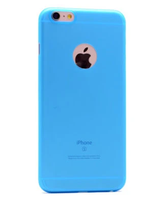 iPhone 7 Plus Ultra İnce Transparan Yapılı Süper PP Silikon Kılıf Koyu Mavi