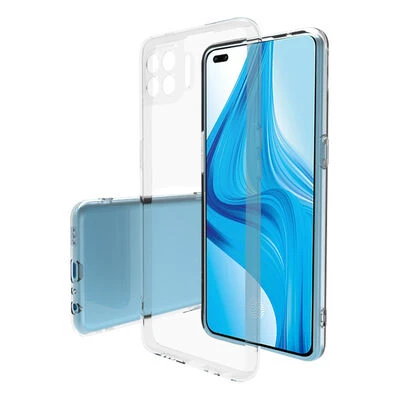 Oppo Reno 4 Lite Kılıf Esnek ve Şeffaf Sheer Premium TPU Silikon Kapak Şeffaf