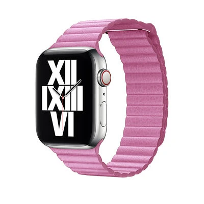 TechnoGuru  Apple Watch Ultra 49mm Suya Dayanıklı Pu Deri Lop Kordon KRD09  Pembe