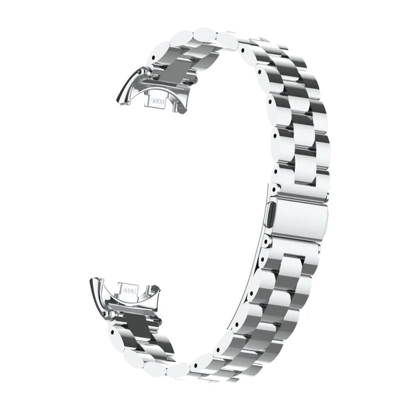 TechnoGuru  Xiaomi Mi Band 8 3 Kademeli Katlanabilir Klipsli Metal Kordon KRD04  Rose - 3