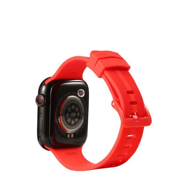 TechnoGuru  Apple Watch Ultra 49mm Kordon Soft Renkli Esnek Silikon KRD23  Kırmızı