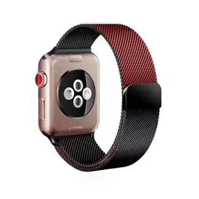 TechnoGuru  Apple Watch 40mm Hasır Örgü Tasarımlı Metal Kordon KRD22  Renk 3