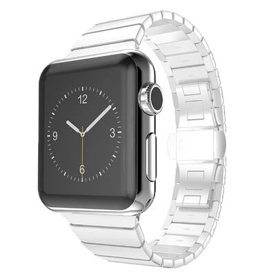 TechnoGuru  Apple Watch Ultra 49mm Klipsli Seramik Metal Kordon KRD16  Beyaz