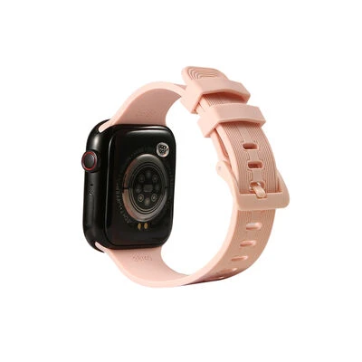 TechnoGuru  Apple Watch 38mm Kordon Soft Renkli Esnek Silikon KRD23  Pembe