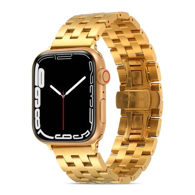 TechnoGuru  Apple Watch 42mm Katlamalı Metal Kordon KRD20  Gold