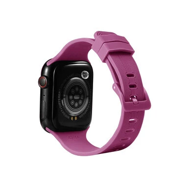 TechnoGuru  Apple Watch 42mm Kordon Soft Renkli Esnek Silikon KRD23  Mürdüm