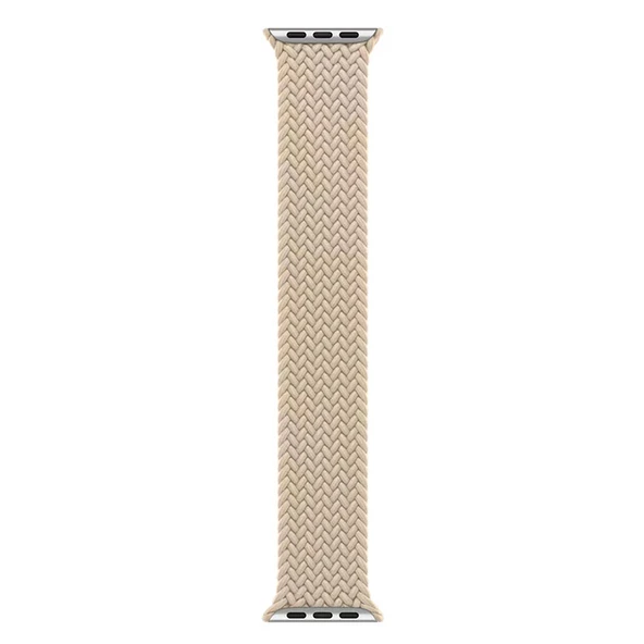 TechnoGuru  Apple Watch 44mm Tek Parça Medium Beden Örgü Tasarımlı Kordon KRD32  Gold