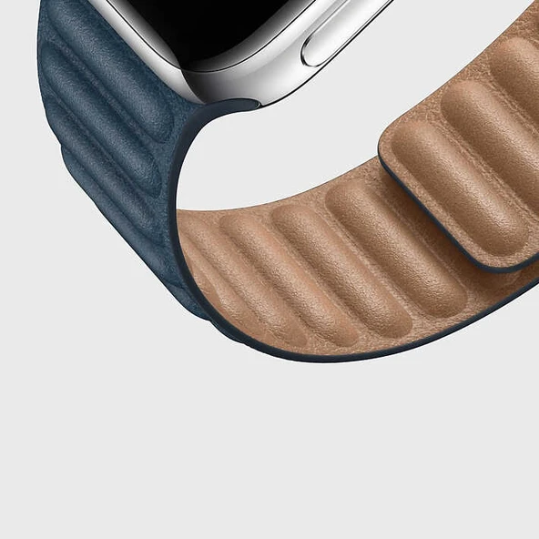 TechnoGuru  ​​​Apple Watch 38mm Mıknatıslı Pu Deri Kordon KRD34  Kahve - 2