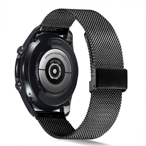 TechnoGuru  Xiaomi Amazfit Pace (22mm) Metal Hasır Örgülü Kordon KRD45  Gold - 2