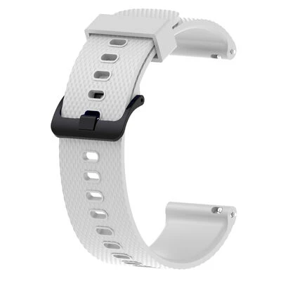 TechnoGuru  Galaxy Watch Active 2 40mm (20mm) Yüzeyi Tırtıklı Silikon Kordon KRD46  Soft Beyaz